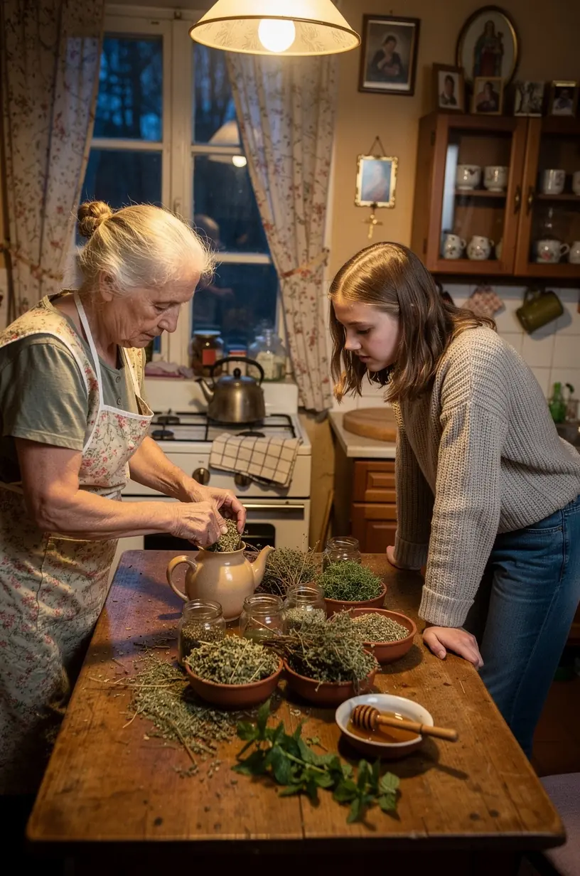 Rankos užpila karštą arbatą į stiklinį puodelį su garais.