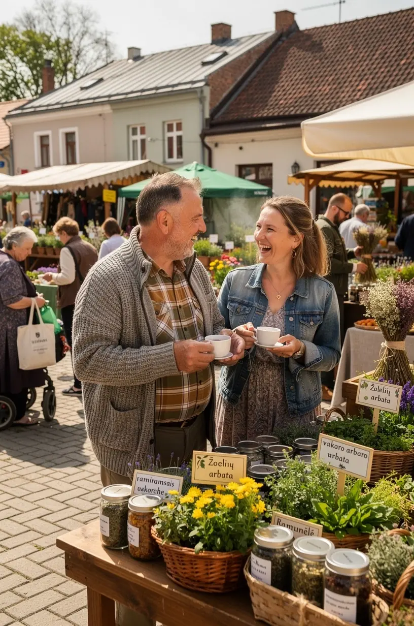 Ramus rytas su arbatos puodeliu ir užrašų knygute, skirta kasdieniams pastebėjimams.